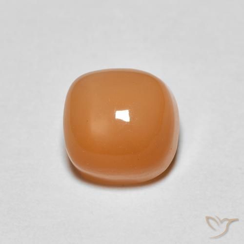 1.32ct Natural Reddish Orange Moonstone, Cushion, Translucent