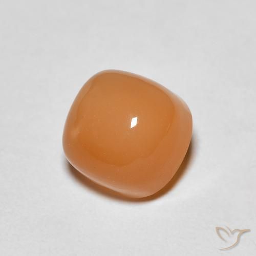 1.32 ct Orange Moonstone Stone, Natural Moonstone in Cushion Cabochon Shape for Sale