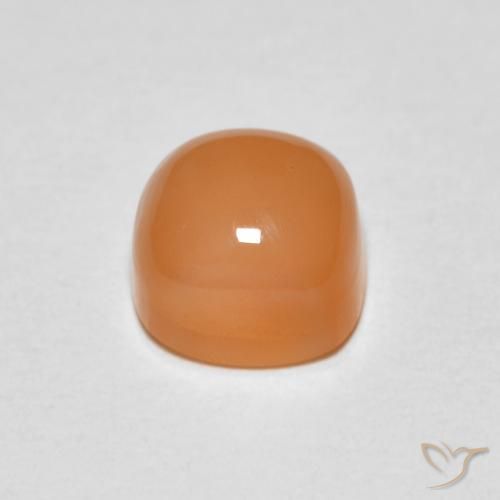 Moonstone Gemstone in 6 x 6 mm (calibrated) Size for Sale, Moonstone Stone in Reddish Orange Color