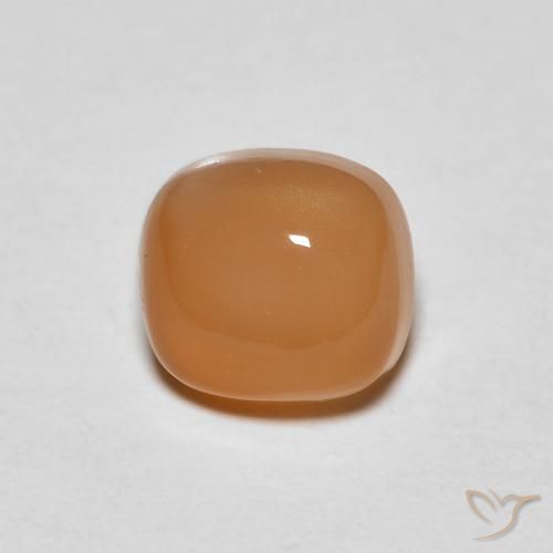 1.06ct Natural Medium Orange Moonstone, Cushion, Translucent