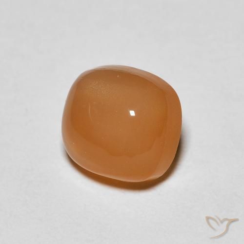 1.06 ct Orange Moonstone Stone, Natural Moonstone in Cushion Cabochon Shape for Sale