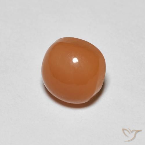1.08 ct Orange Moonstone Stone, Natural Moonstone in Cushion Cabochon Shape for Sale