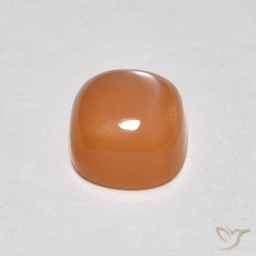 Moonstone Gemstone in 6 x 6 mm (calibrated) Size for Sale, Moonstone Stone in Light Reddish Orange Color