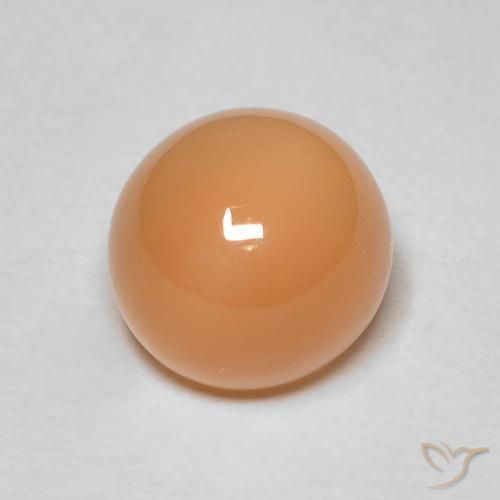 1.92ct Natural Cantaloupe Orange Moonstone, Round, Translucent