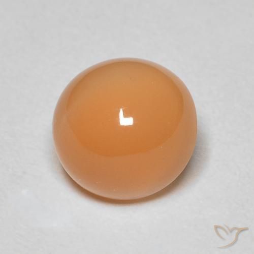 1.92 ct Orange Moonstone Stone, Natural Moonstone in Round Cabochon Shape for Sale