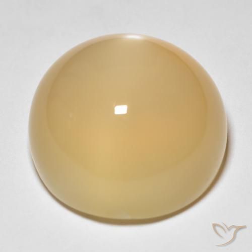 Moonstone Gemstone in 19 mm (calibrated) Size for Sale, Moonstone Stone in Golden Color
