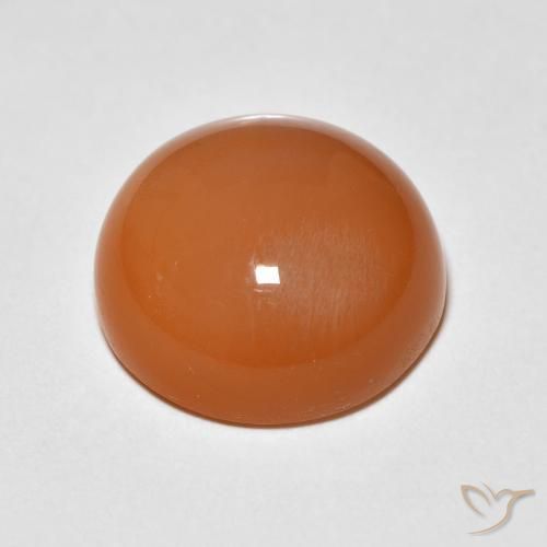 Moonstone Gemstone in 11 mm (calibrated) Size for Sale, Moonstone Stone in Warm Apricot Orange Color