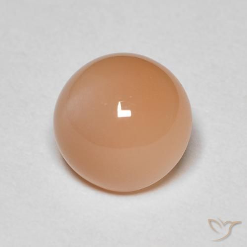 2.04 ct Orange Moonstone Stone, Natural Moonstone in Round Cabochon Shape for Sale