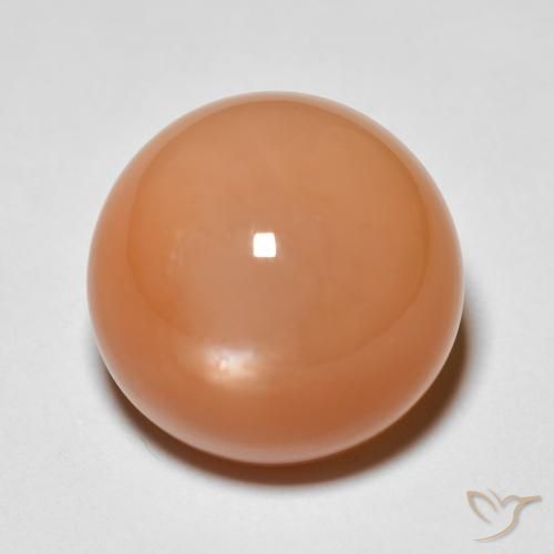 11.97ct Natural Peach Orange Moonstone, Round, Opaque