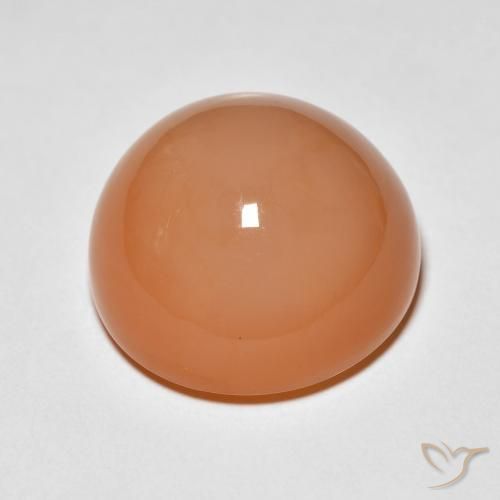 Moonstone Gemstone in 14 mm (calibrated) Size for Sale, Moonstone Stone in Peach Orange Color
