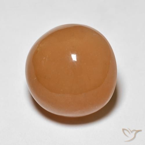 13.63 ct Orange Moonstone Stone, Natural Moonstone in Round Cabochon Shape for Sale