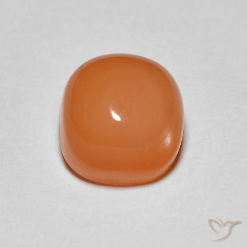 1.43ct Natural Medium Orange Moonstone, Cushion, Translucent
