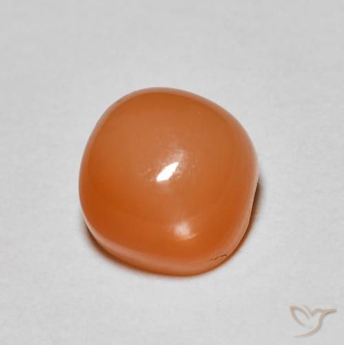 1.43 ct Orange Moonstone Stone, Natural Moonstone in Cushion Cabochon Shape for Sale
