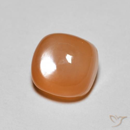 2.07 ct Orange Moonstone Stone, Natural Moonstone in Cushion Cabochon Shape for Sale