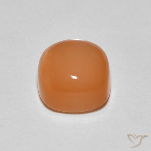 Moonstone Gemstone in 7 x 7 mm (calibrated) Size for Sale, Moonstone Stone in Reddish Orange Color