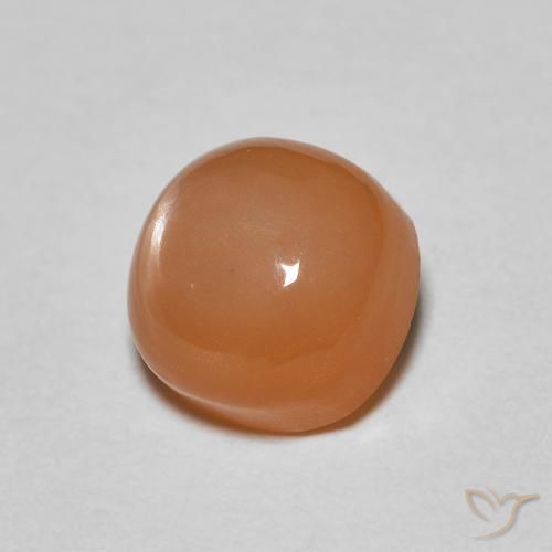 1.17 ct Orange Moonstone Stone, Natural Moonstone in Cushion Cabochon Shape for Sale