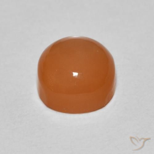 Moonstone Gemstone in 6 x 6 mm (calibrated) Size for Sale, Moonstone Stone in Reddish Orange Color