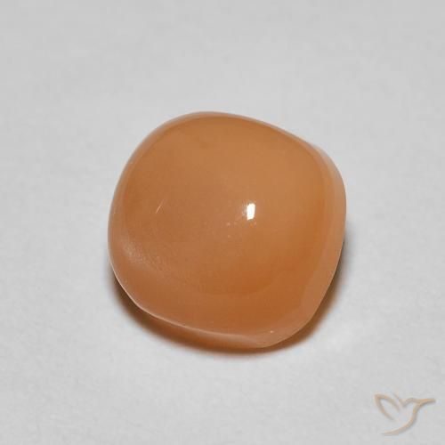 1.13 ct Orange Moonstone Stone, Natural Moonstone in Cushion Cabochon Shape for Sale