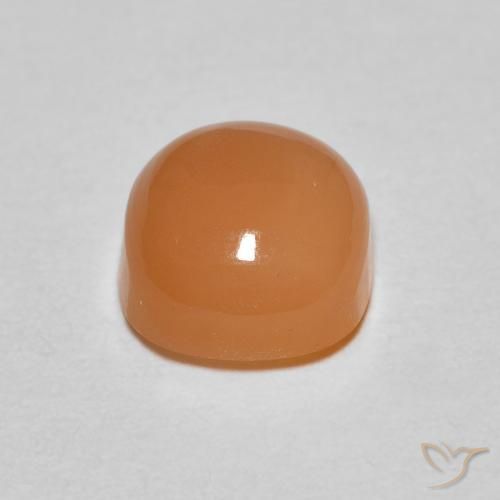 Moonstone Gemstone in 6 x 6 mm (calibrated) Size for Sale, Moonstone Stone in Warm Apricot Orange Color
