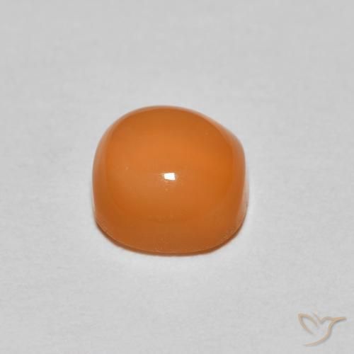 Moonstone Gemstone in 6 x 6 mm (calibrated) Size for Sale, Moonstone Stone in Warm Apricot Orange Color