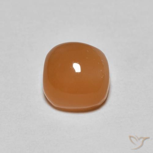 1.17ct Natural Medium Orange Moonstone, Cushion, Translucent