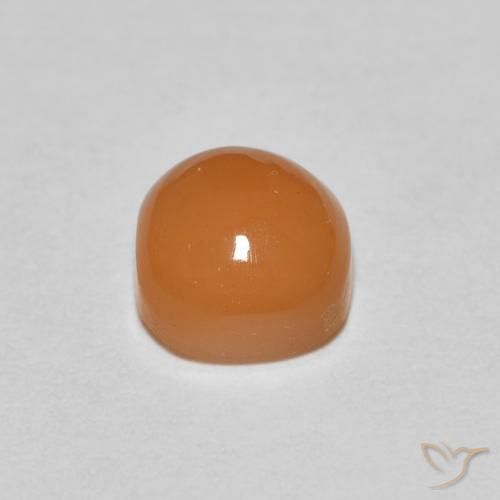 Moonstone Gemstone in 6 x 6 mm (calibrated) Size for Sale, Moonstone Stone in Medium Orange Color