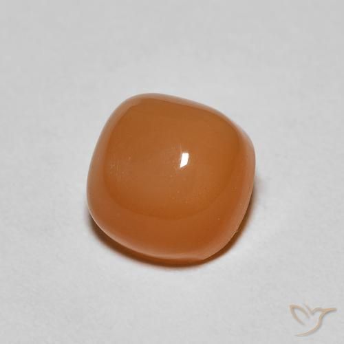 1.19 ct Orange Moonstone Stone, Natural Moonstone in Cushion Cabochon Shape for Sale