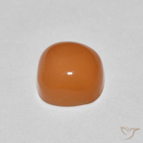 Moonstone Gemstone in 6 x 6 mm (calibrated) Size for Sale, Moonstone Stone in Reddish Orange Color