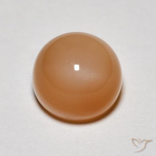 1.91ct Natural Medium Orange Moonstone, Round, Translucent