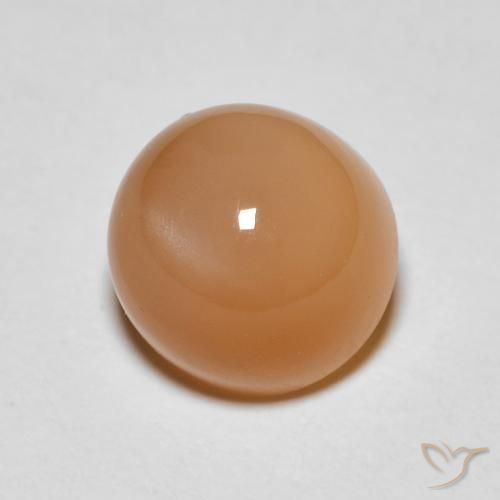 1.91 ct Orange Moonstone Stone, Natural Moonstone in Round Cabochon Shape for Sale