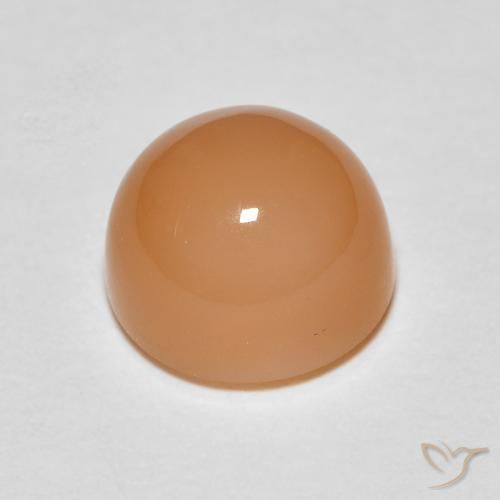 Moonstone Gemstone in 7 mm (calibrated) Size for Sale, Moonstone Stone in Medium Orange Color