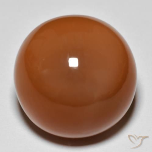 28.62 ct Orange Moonstone, 19.1 mm Round Cut From India, Photo A