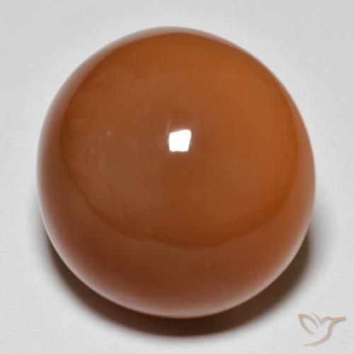 28.62 ct Orange Moonstone Stone, Natural Moonstone in Round Cabochon Shape for Sale