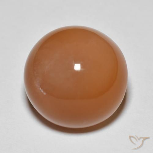 12.48 ct Orange Moonstone Stone, Natural Moonstone in Round Cabochon Shape for Sale