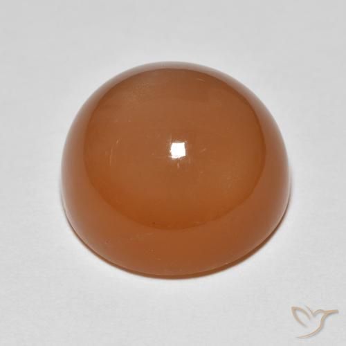 Moonstone Gemstone in 14 mm (calibrated) Size for Sale, Moonstone Stone in Reddish Orange Color