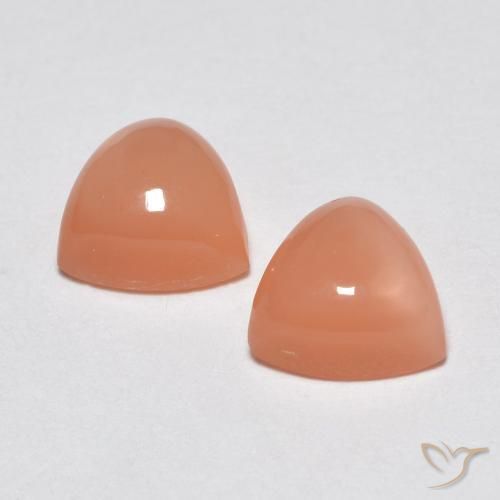 Moonstone Gemstones in 6 x 6 mm (calibrated) Size for Sale, Moonstone Stones in Medium Orange Color