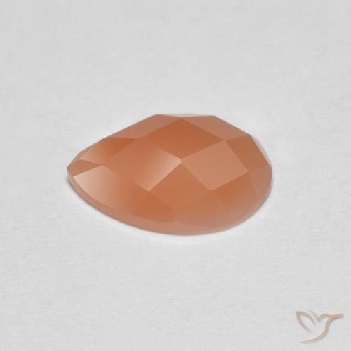 Moonstone Gemstone in 9 x 6 mm (calibrated) Size for Sale, Moonstone Stone in Cantaloupe Orange Color