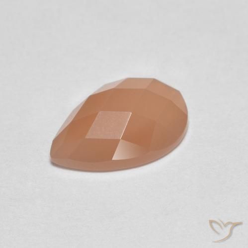 1.08 ct Orange Moonstone Stone, Natural Moonstone in Pear Rose-Cut Shape for Sale