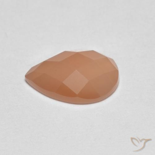 Moonstone Gemstone in 9 x 6 mm (calibrated) Size for Sale, Moonstone Stone in Cantaloupe Orange Color