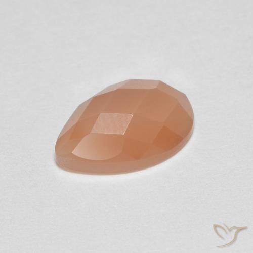 1.03 ct Orange Moonstone Stone, Natural Moonstone in Pear Rose-Cut Shape for Sale