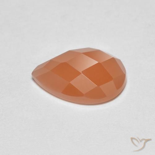 Moonstone Gemstone in 9 x 6 mm (calibrated) Size for Sale, Moonstone Stone in Medium Orange Color