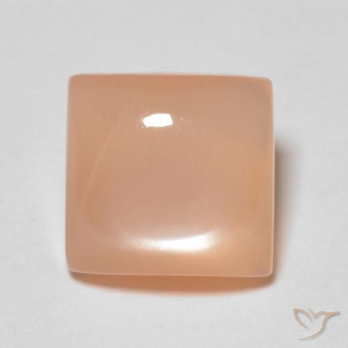 1.66ct Natural Peach Orange Moonstone, Square, Transparent