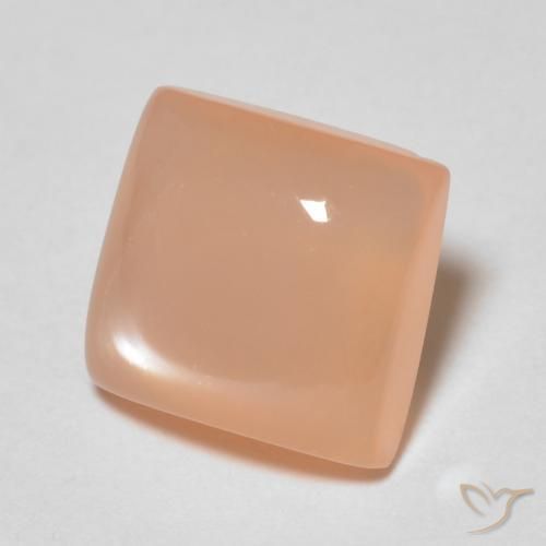 1.66 ct Orange Moonstone Stone, Natural Moonstone in Square Cabochon Shape for Sale