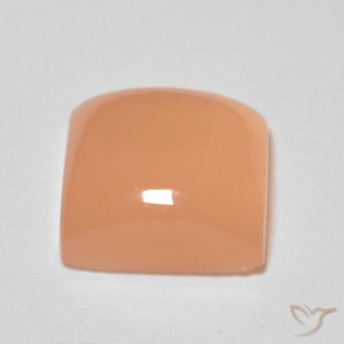 Moonstone Gemstone in 7 x 7 mm (calibrated) Size for Sale, Moonstone Stone in Peach Orange Color