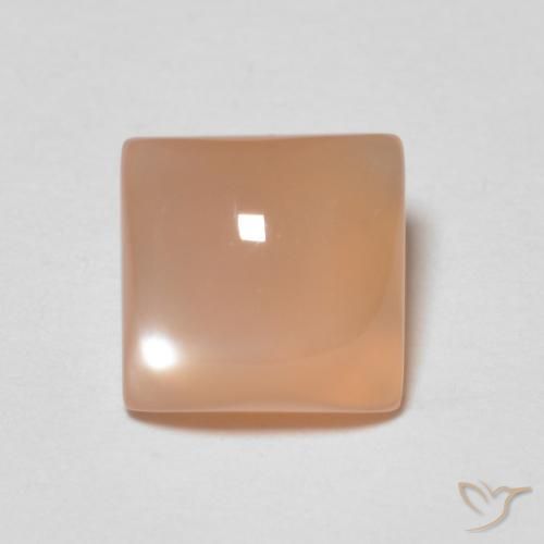 1.14ct Natural Cantaloupe Orange Moonstone, Square, Transparent