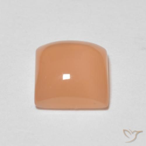 Moonstone Gemstone in 6 x 6 mm (calibrated) Size for Sale, Moonstone Stone in Cantaloupe Orange Color