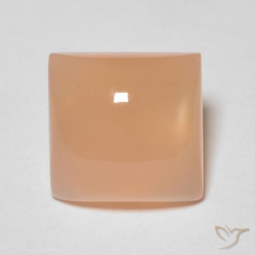 1.76 ct Orange Moonstone, 7.1 x 7 mm Square Cut From India, Photo A