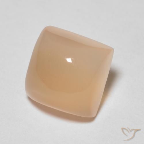 1.69 ct Orange Moonstone Stone, Natural Moonstone in Square Cabochon Shape for Sale
