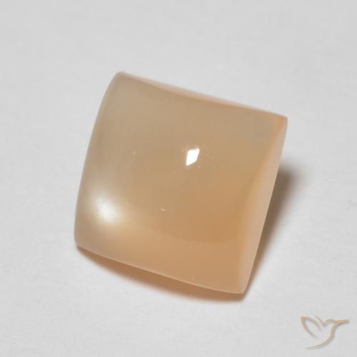 1.31ct Natural Medium Orange Moonstone, Square, Transparent
