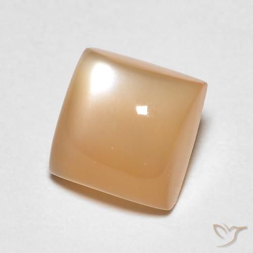 1.35 ct Golden Moonstone Stone, Natural Moonstone in Square Cabochon Shape for Sale